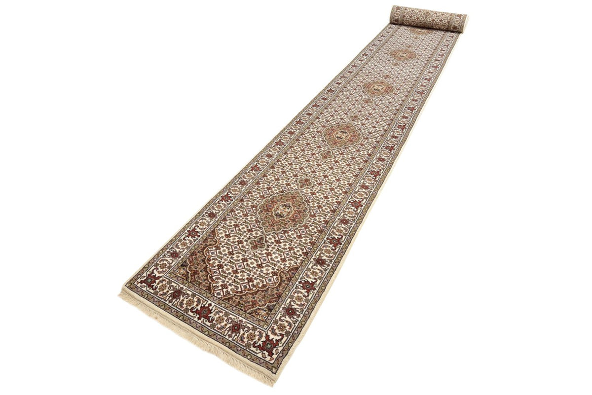 Tapis de couloir Tapis oriental - Tabriz - 602 x 81 cm - beige clair