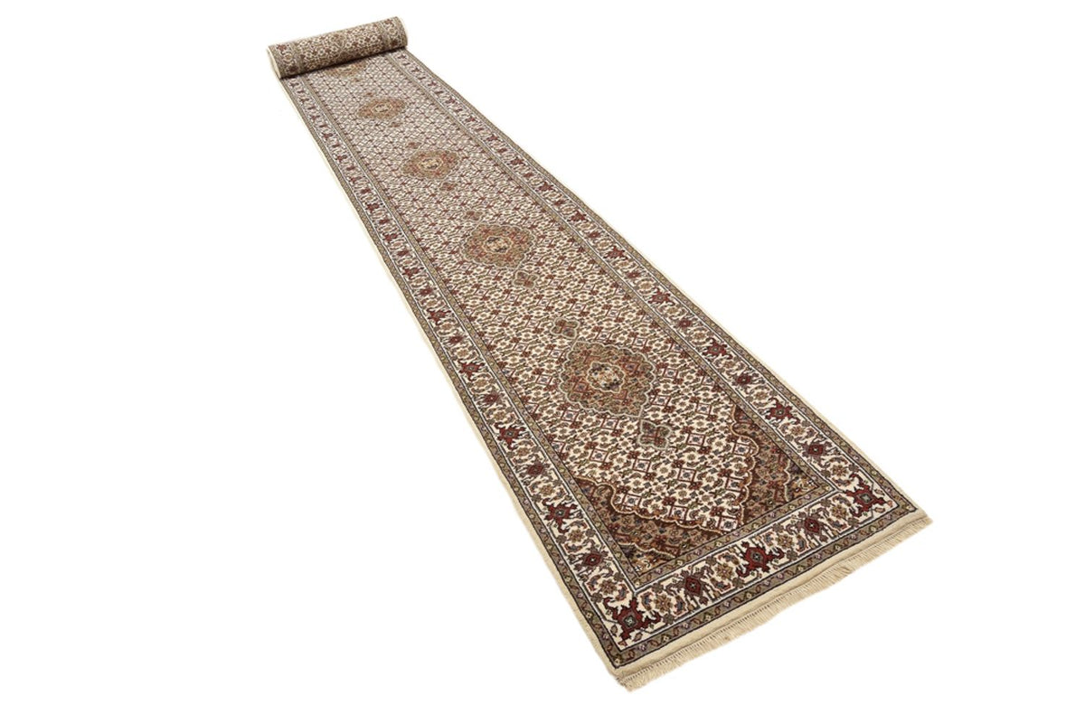 Tapis de couloir Tapis oriental - Tabriz - 602 x 81 cm - beige clair