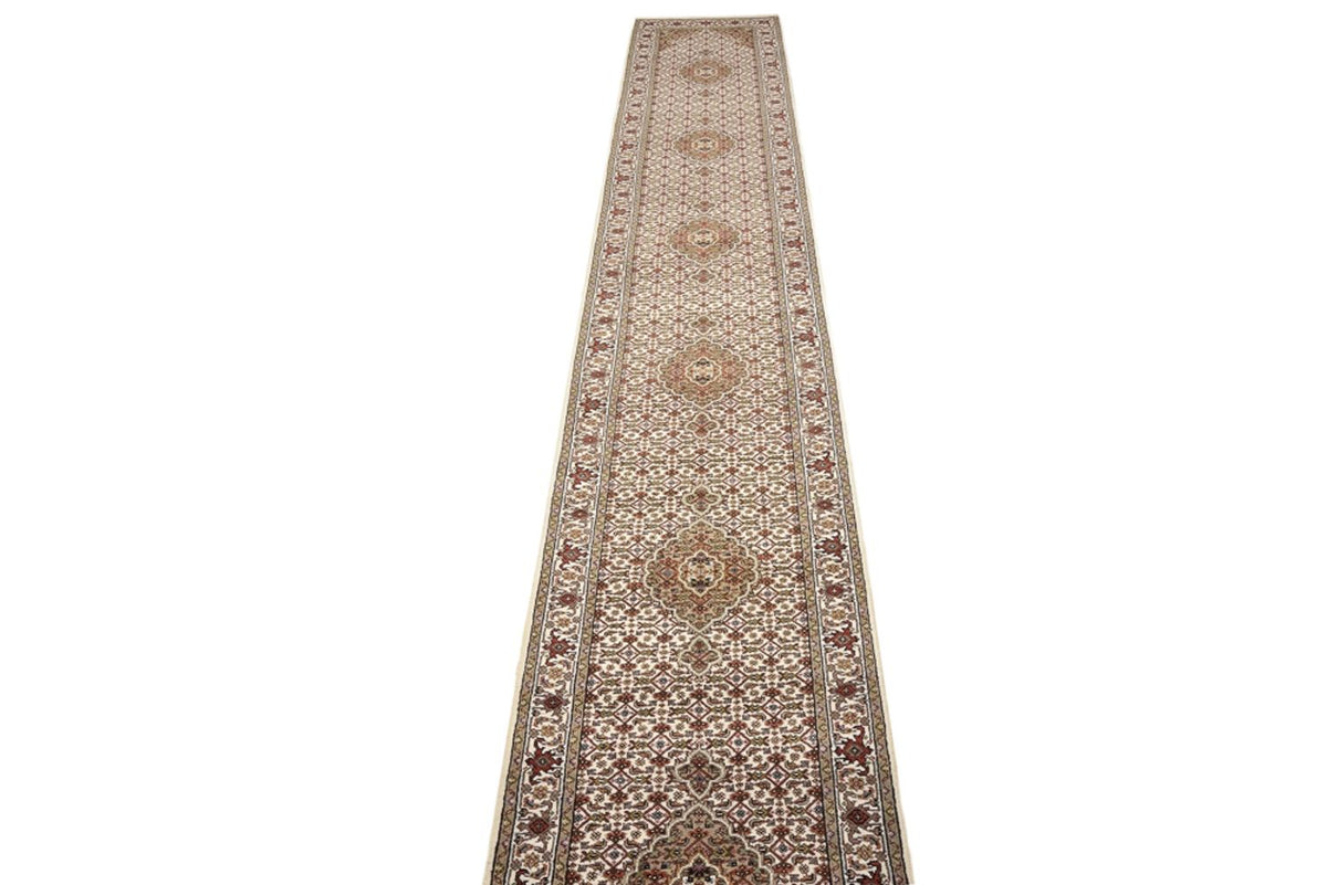 Tapis de couloir Tapis oriental - Tabriz - 602 x 81 cm - beige clair
