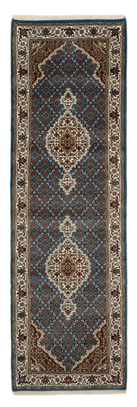 Tapis de couloir Tapis oriental - Tabriz - 244 x 75 cm - bleu foncé