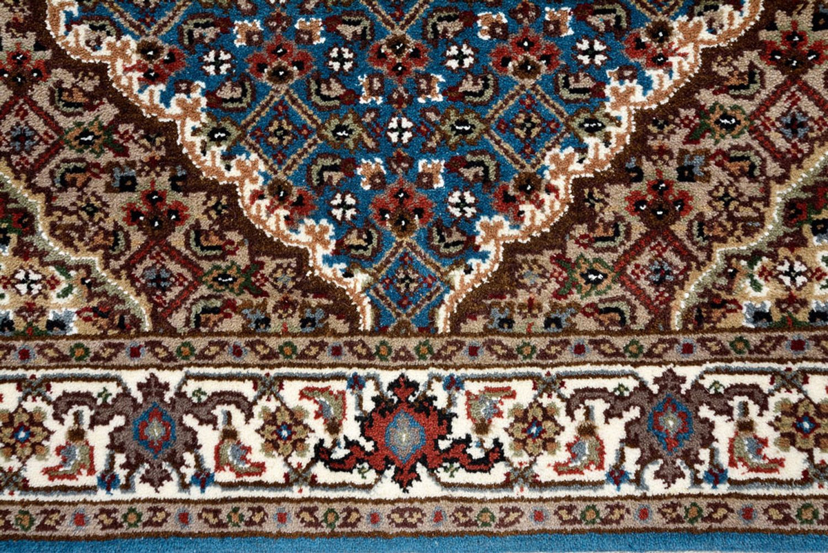 Tapis de couloir Tapis oriental - Tabriz - 244 x 75 cm - bleu foncé