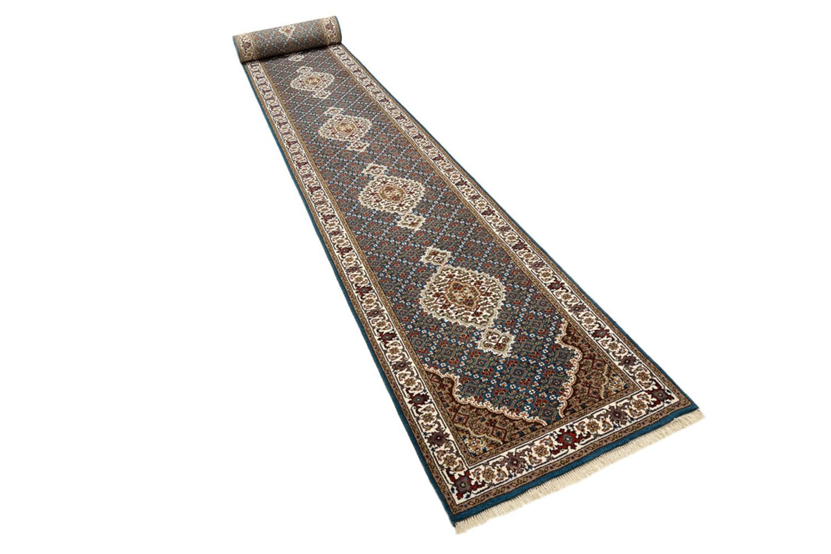 Tapis de couloir Tapis oriental - Tabriz - 615 x 79 cm - bleu foncé
