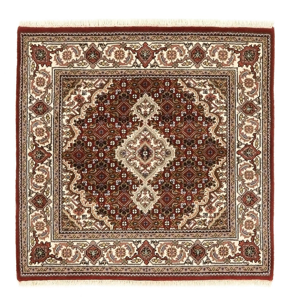 Tapis oriental - Tabriz - 93 x 89 cm - crème