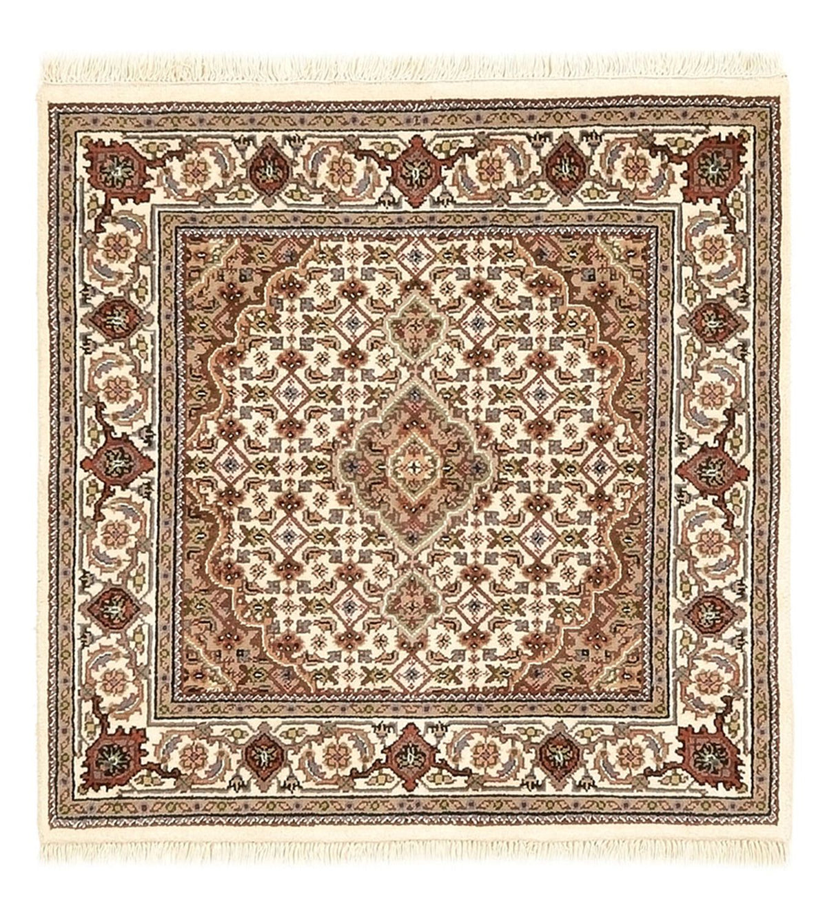Tapis oriental - Tabriz - 92 x 89 cm - crème