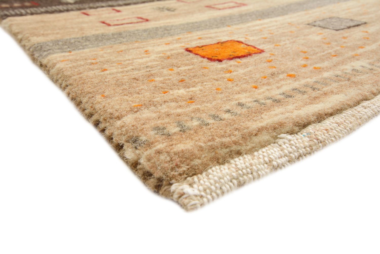 Tapis Gabbeh - Loribaft Indus - 281 x 203 cm - beige clair