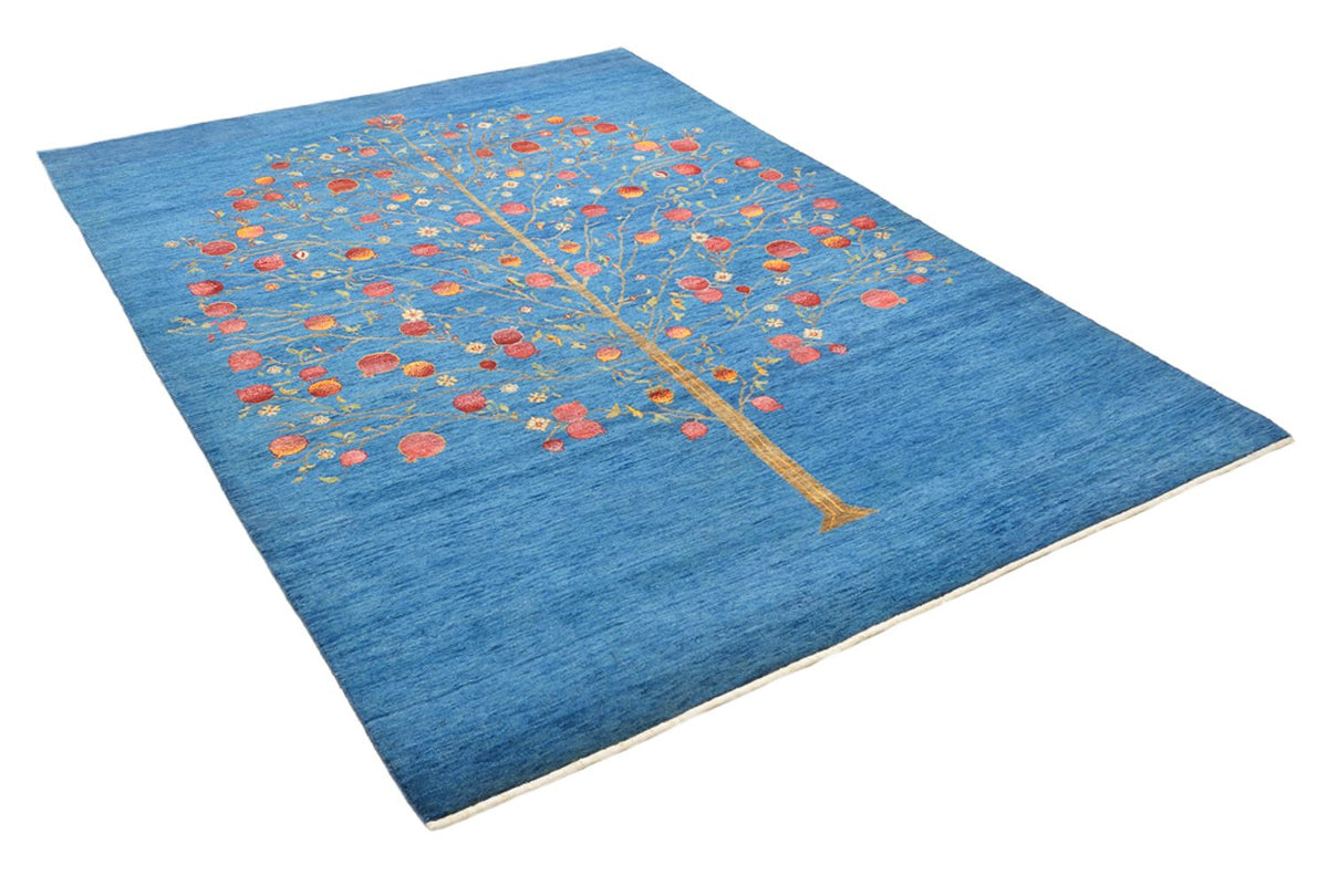 Tapis Gabbeh - Loribaft Indus - 243 x 177 cm - bleu
