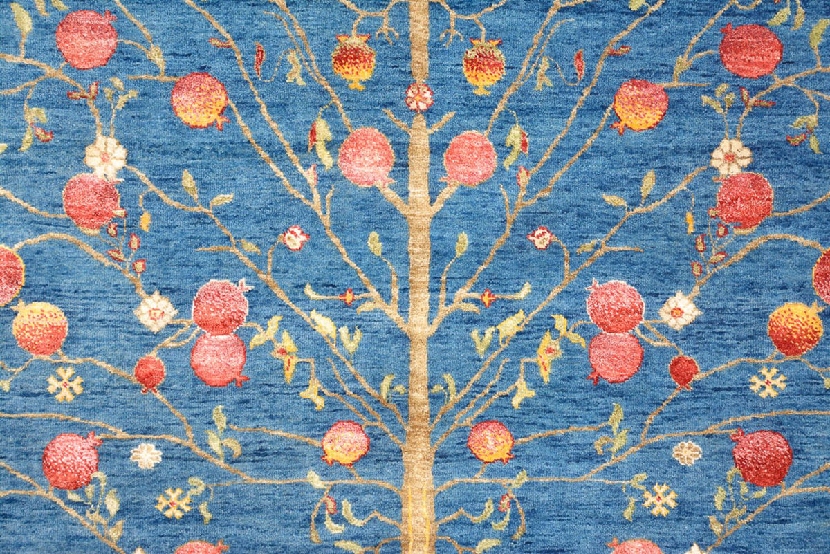 Tapis Gabbeh - Loribaft Indus - 243 x 177 cm - bleu