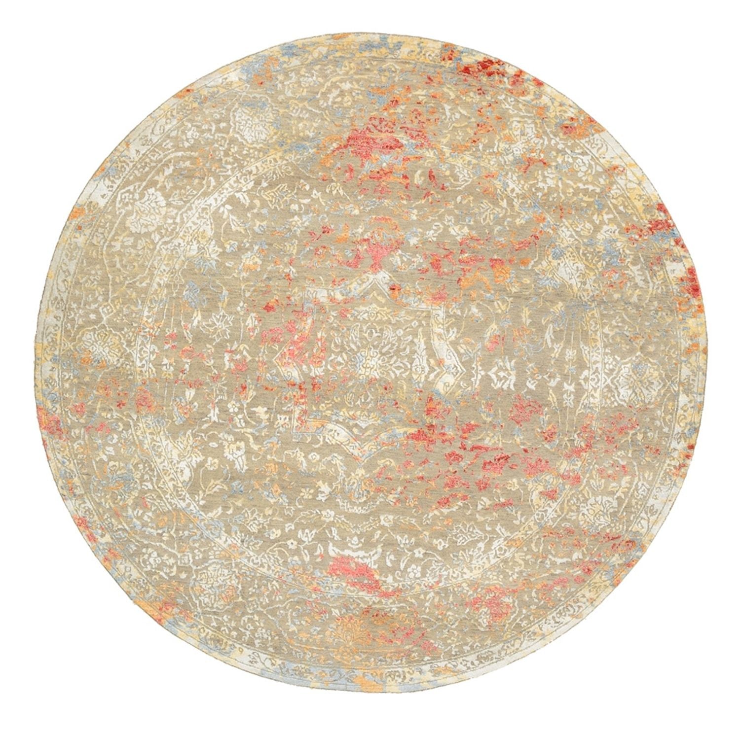 Tapis design ronde  - 204 x 202 cm - sable