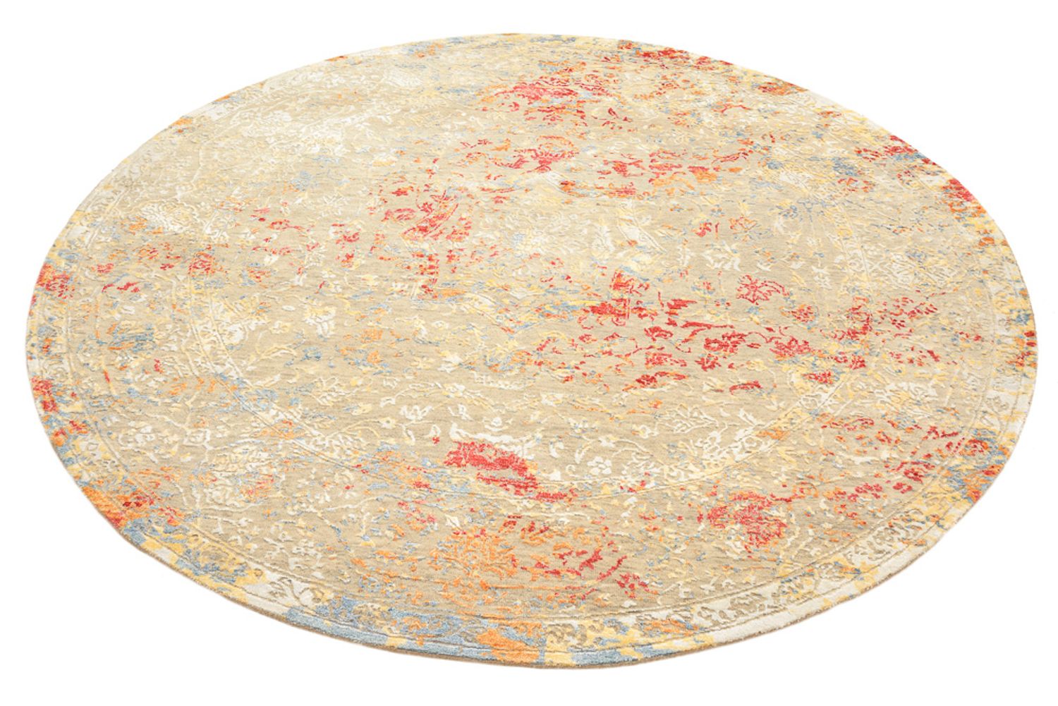 Tapis design ronde  - 204 x 202 cm - sable