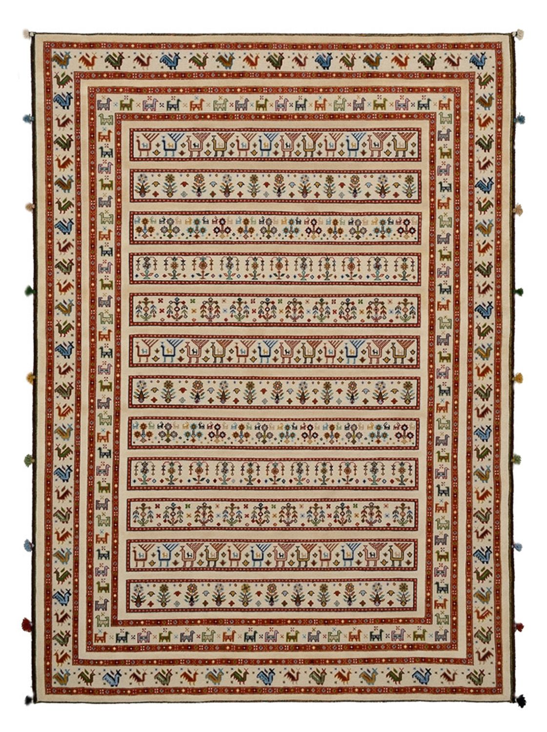 Tapis oriental - 245 x 177 cm - beige clair
