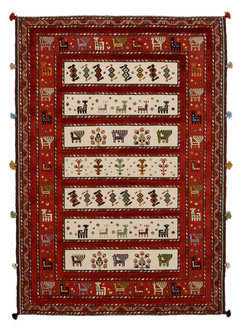 Tapis oriental - 184 x 126 cm - beige clair