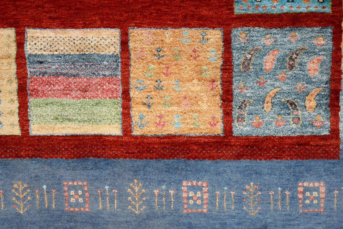 Tapis Gabbeh - Loribaft Indus - 299 x 203 cm - rouge