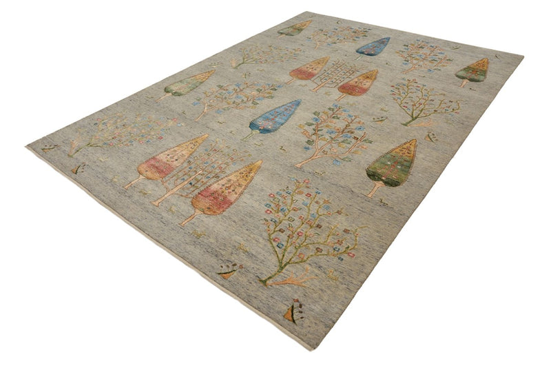 Tapis Gabbeh - Loribaft Indus - 295 x 206 cm - gris clair