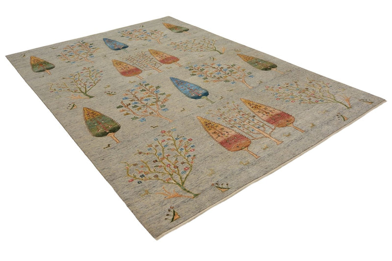 Tapis Gabbeh - Loribaft Indus - 295 x 206 cm - gris clair