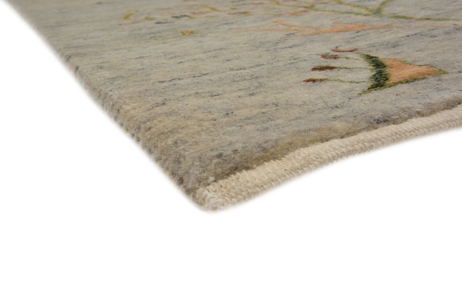 Tapis Gabbeh - Loribaft Indus - 295 x 206 cm - gris clair