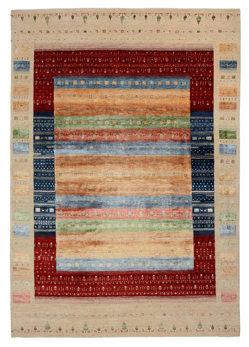 Tapis Gabbeh - Loribaft Indus - 343 x 241 cm - multicolore