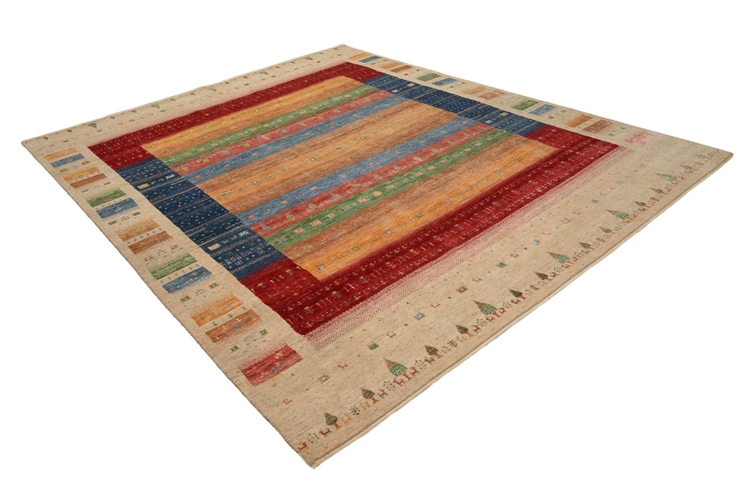 Tapis Gabbeh - Loribaft Indus - 343 x 241 cm - multicolore