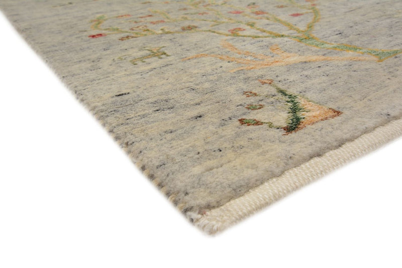 Tapis Gabbeh - Loribaft Indus - 204 x 155 cm - gris clair