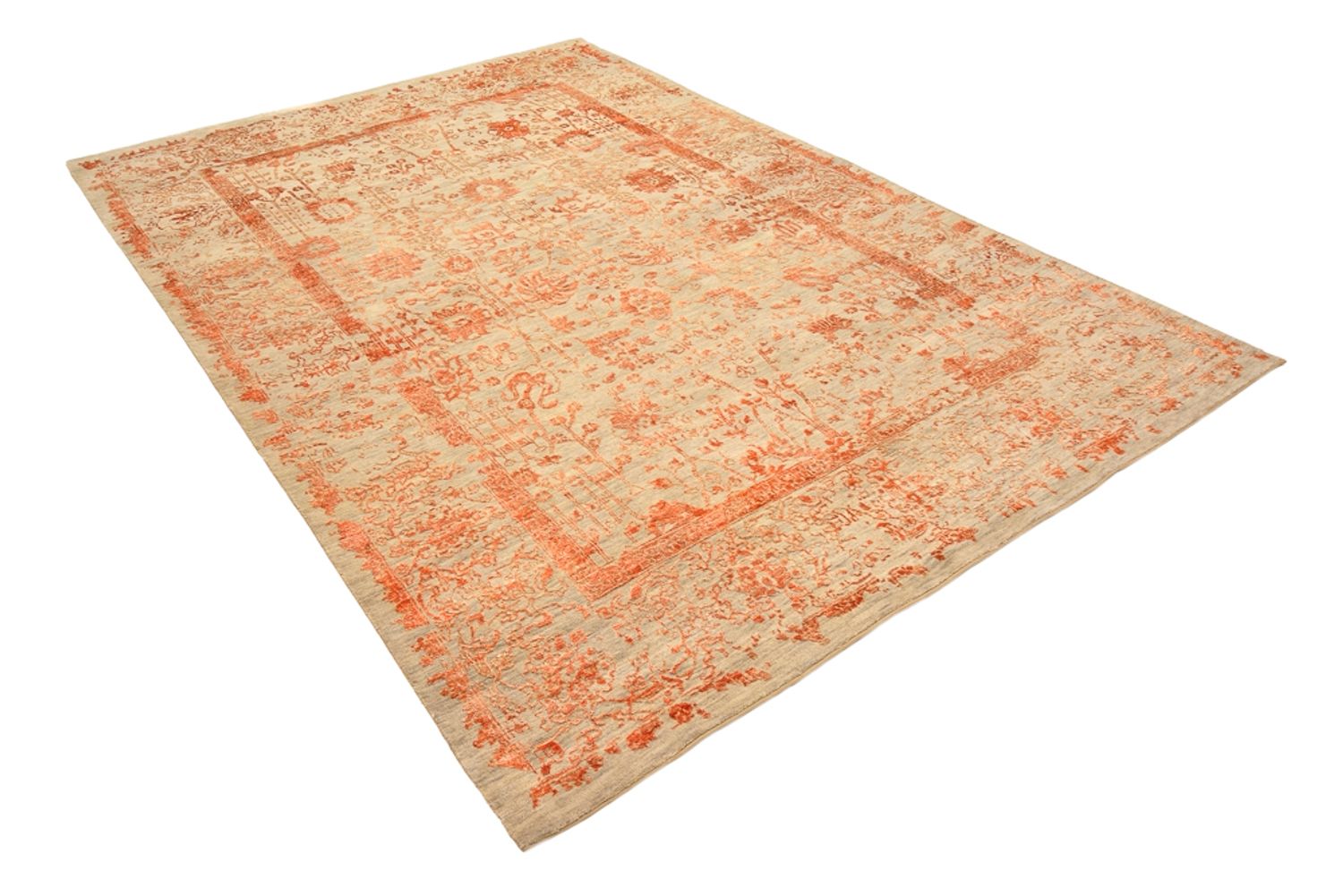 Tapis design - 285 x 197 cm - rouille
