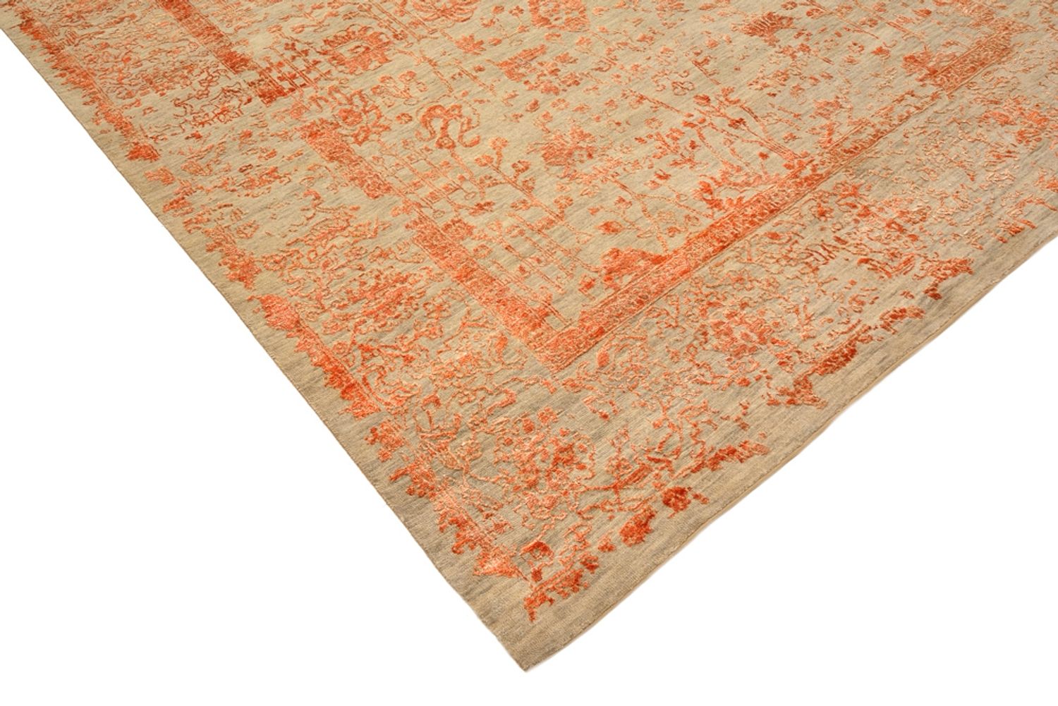 Tapis design - 285 x 197 cm - rouille