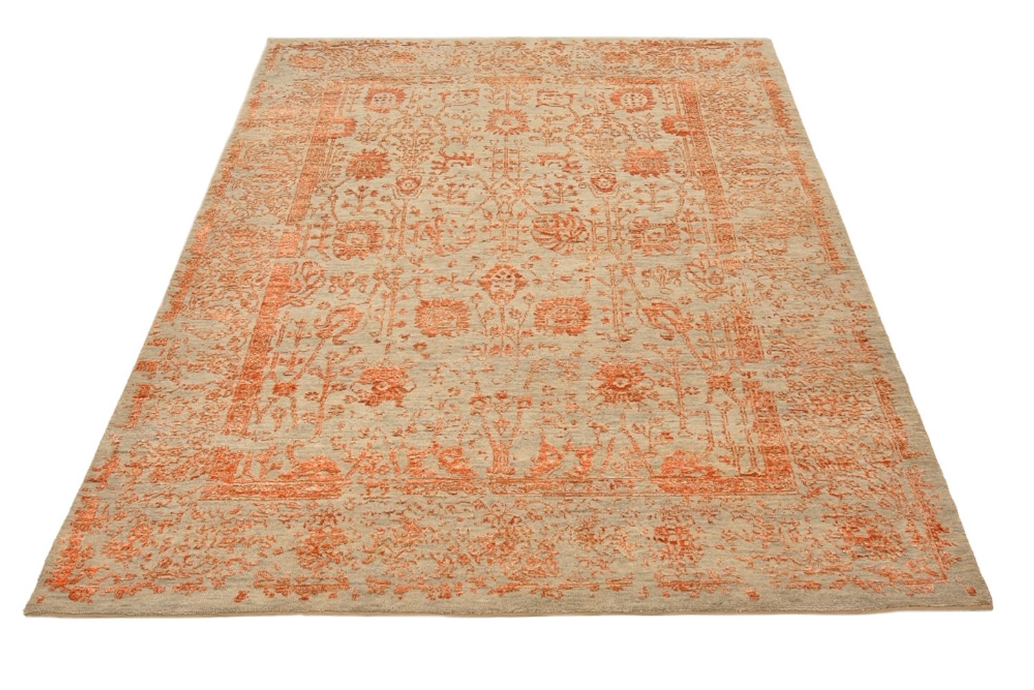 Tapis design - 196 x 150 cm - rouille