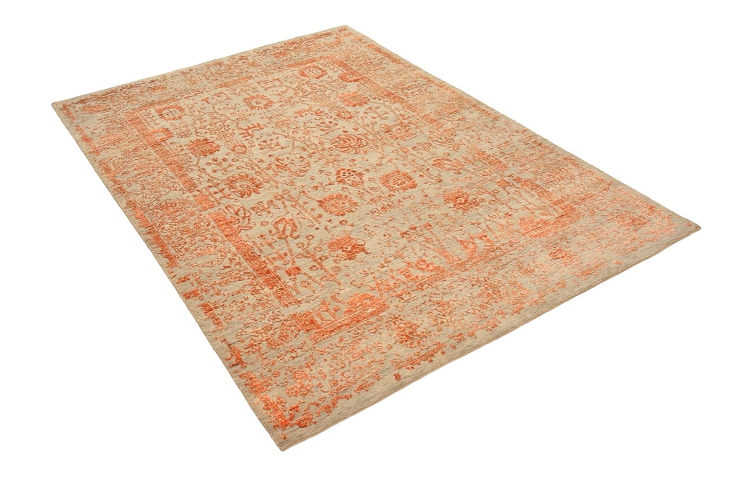 Tapis design - 196 x 150 cm - rouille