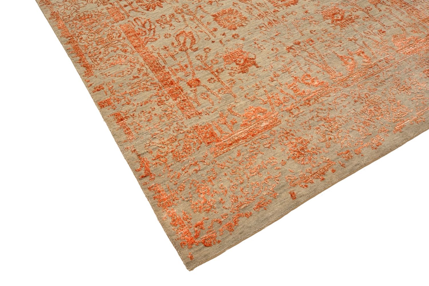Tapis design - 196 x 150 cm - rouille