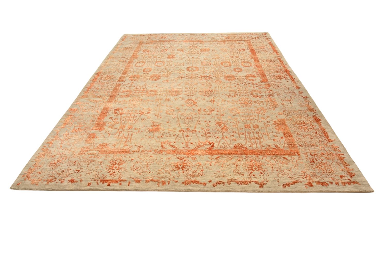 Tapis design - 342 x 248 cm - rouille