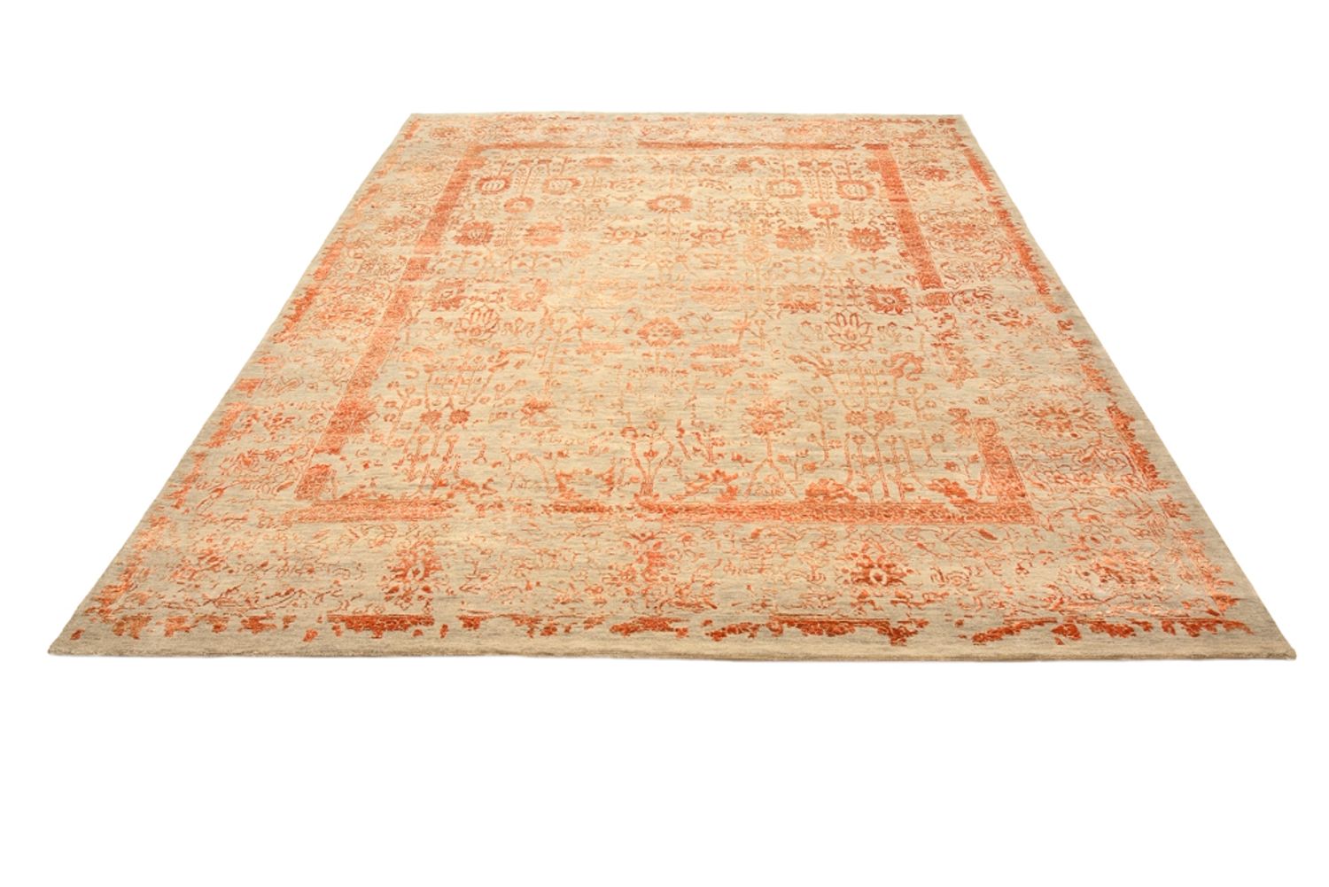 Tapis design - 299 x 249 cm - rouille