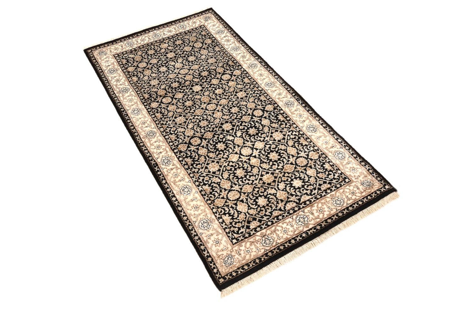 Tapis oriental - Bidjar - Indus - 143 x 74 cm - bleu foncé