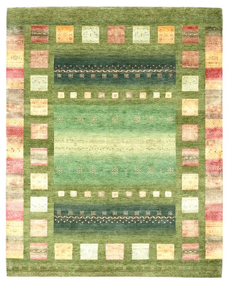 Tapis Gabbeh - Loribaft Indus - 303 x 244 cm - vert