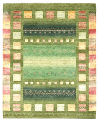 Tapis Gabbeh - Loribaft Indus - 303 x 244 cm - vert