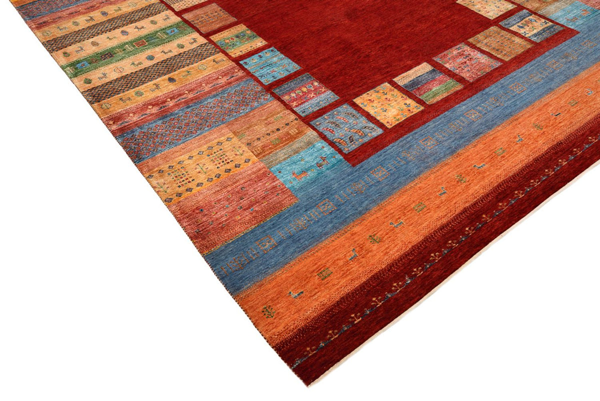 Tapis Gabbeh - Loribaft Indus - 342 x 253 cm - rouge
