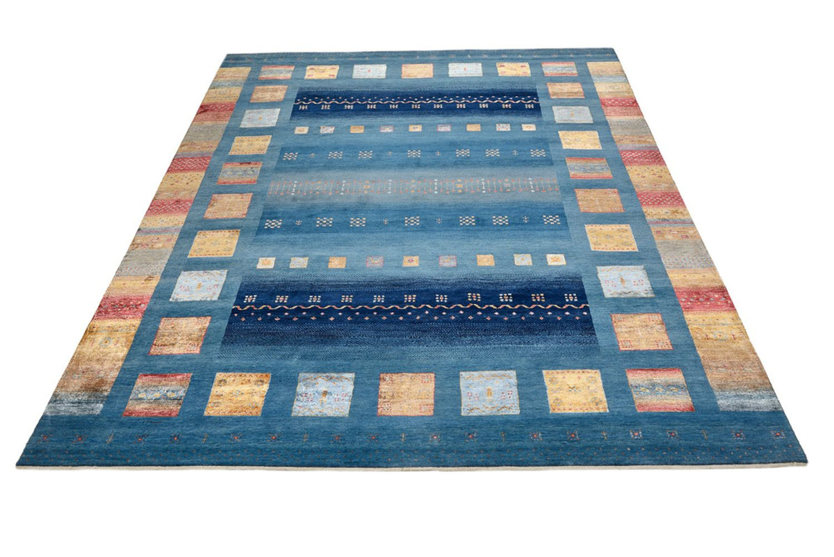 Tapis Gabbeh - Loribaft Indus - 338 x 249 cm - bleu