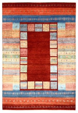 Tapis Gabbeh - Loribaft Indus - 299 x 207 cm - rouge