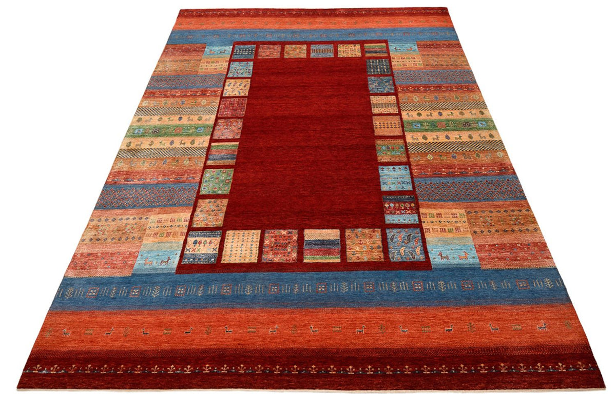 Tapis Gabbeh - Loribaft Indus - 299 x 207 cm - rouge