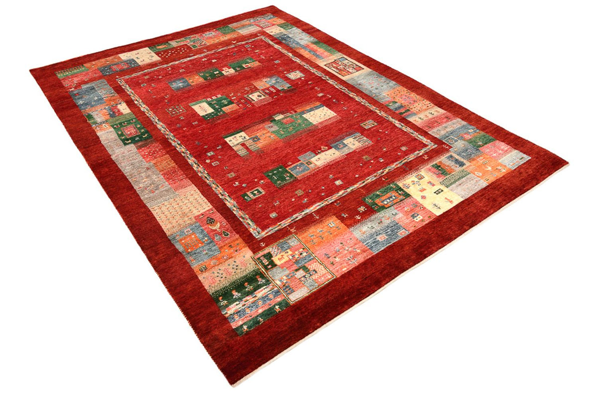 Tapis Gabbeh - Loribaft Indus - 239 x 177 cm - rouge
