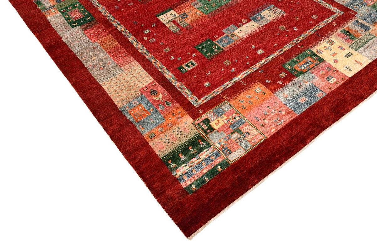 Tapis Gabbeh - Loribaft Indus - 239 x 177 cm - rouge