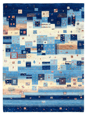 Tapis Gabbeh - Loribaft Indus - 239 x 177 cm - multicolore