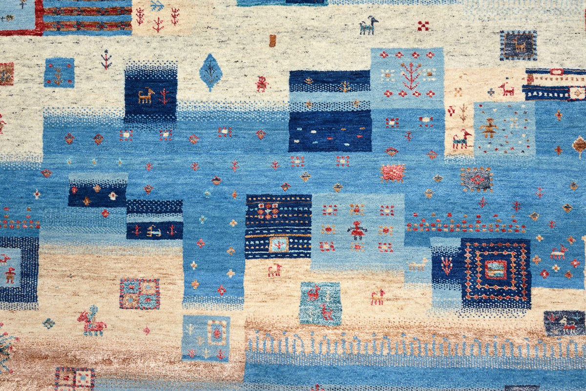 Tapis Gabbeh - Loribaft Indus - 239 x 177 cm - multicolore