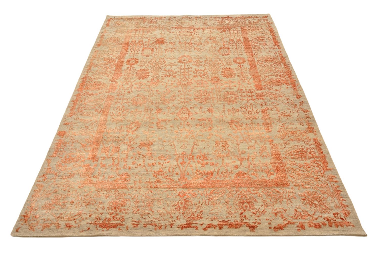 Tapis design - 236 x 173 cm - rouille
