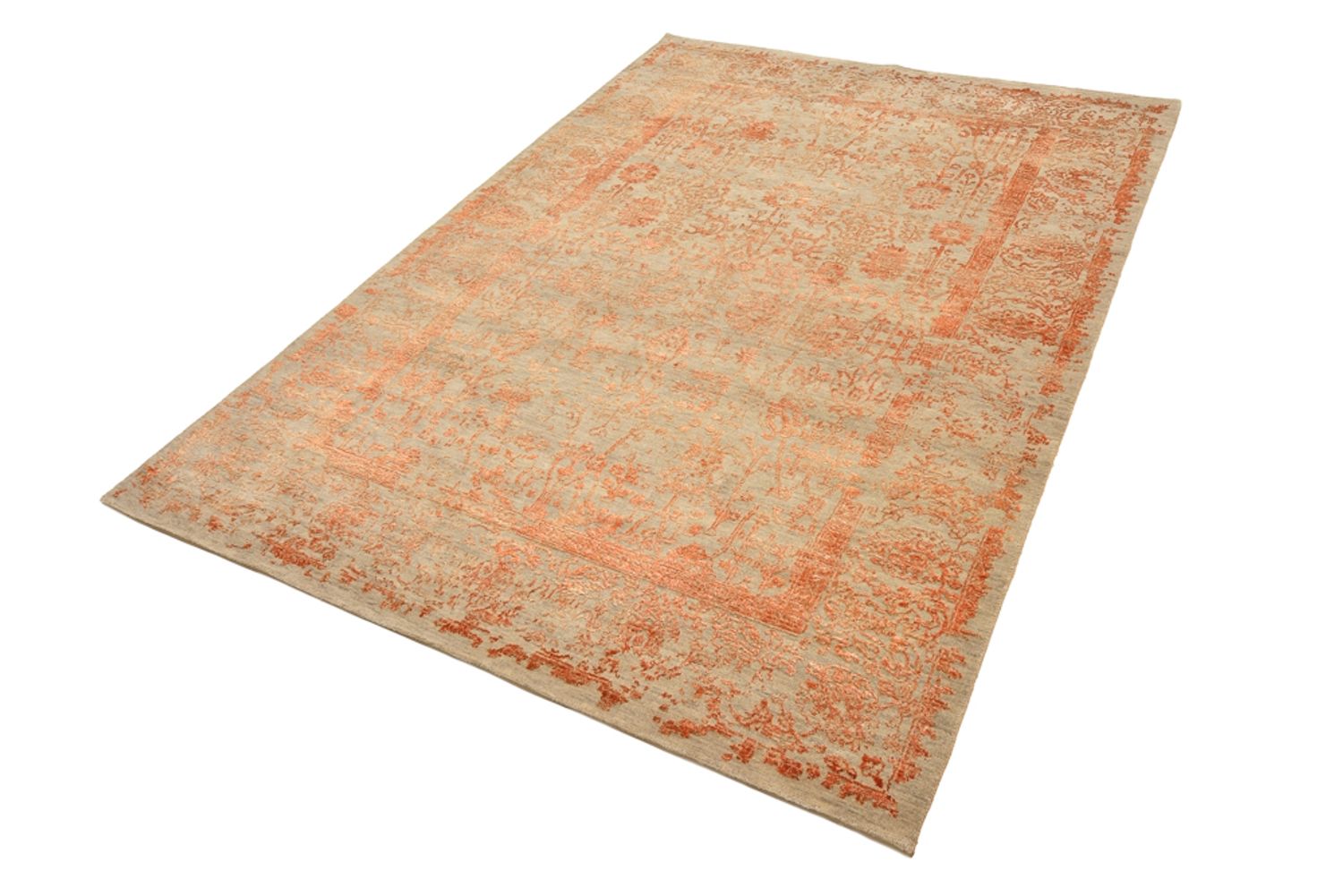 Tapis design - 236 x 173 cm - rouille