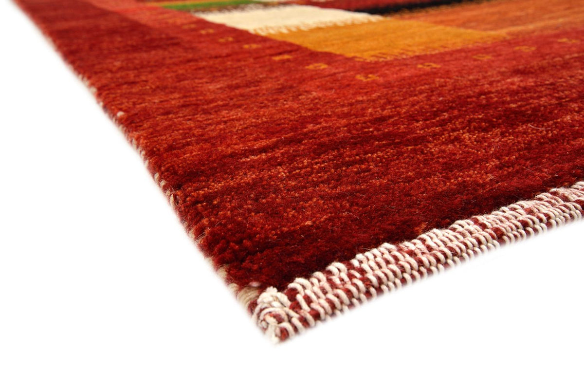 Tapis de couloir Tapis Gabbeh - Loribaft Indus - 386 x 83 cm - rouge