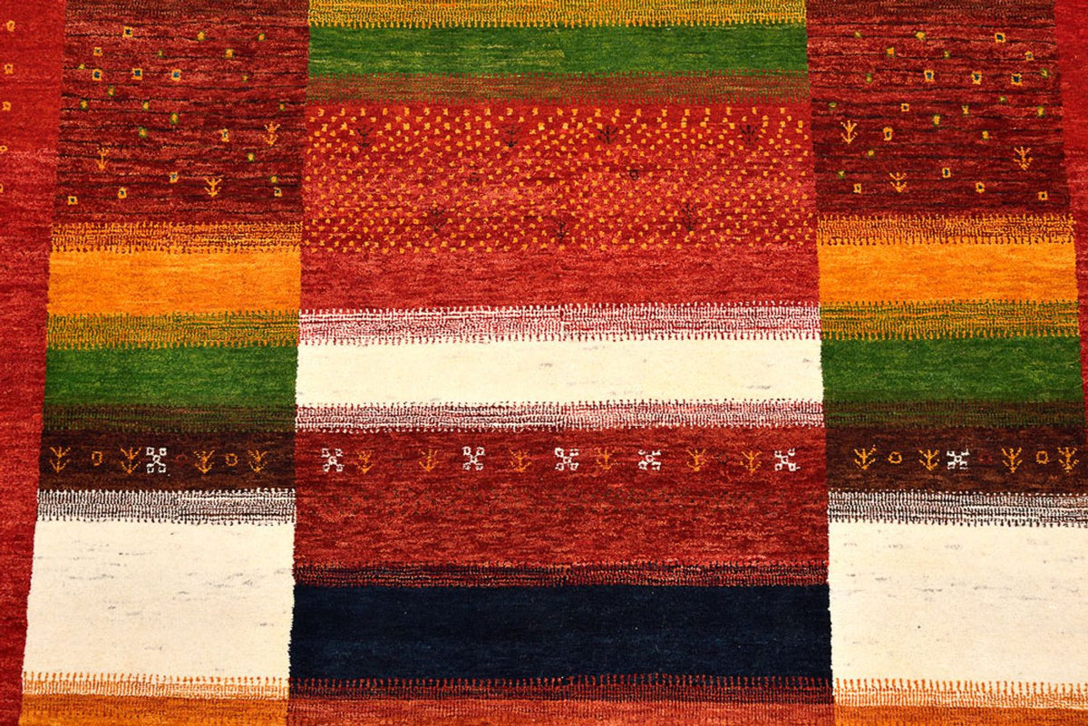 Tapis Gabbeh - Loribaft Indus - 259 x 203 cm - rouge