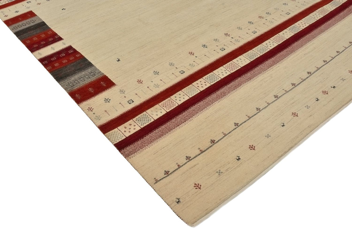 Tapis Gabbeh - Loribaft Indus - 297 x 198 cm - beige clair