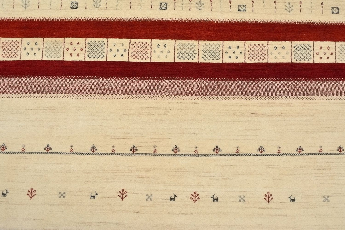 Tapis Gabbeh - Loribaft Indus - 297 x 198 cm - beige clair