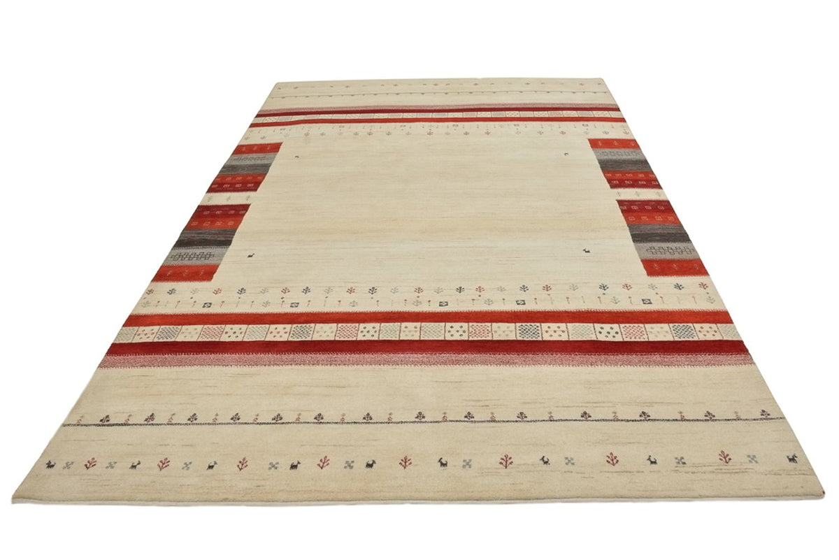 Tapis Gabbeh - Loribaft Indus - 297 x 198 cm - beige clair