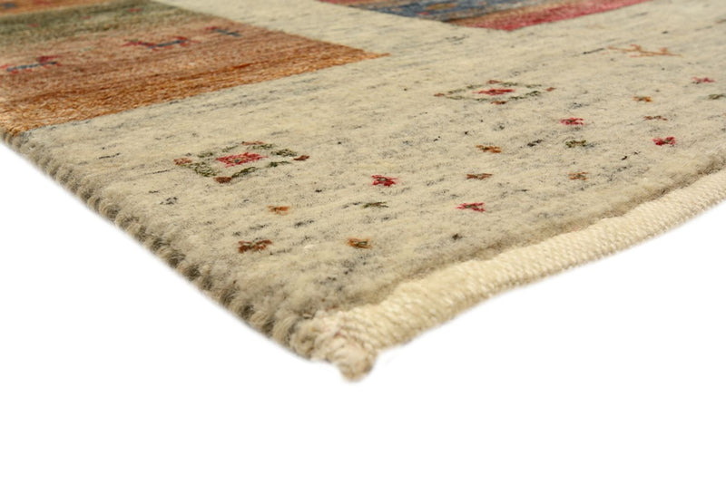 Tapis Gabbeh - Loribaft Indus carré  - 254 x 251 cm - beige clair