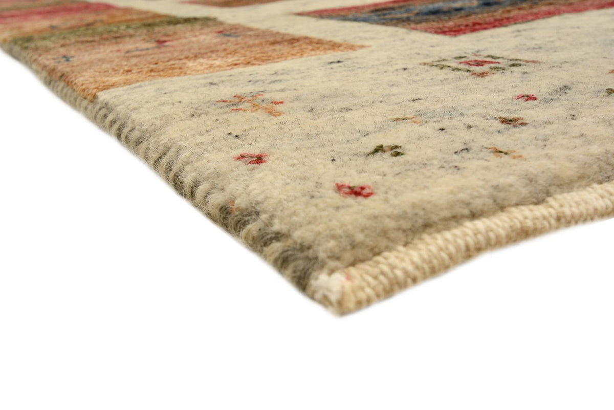 Tapis Gabbeh - Loribaft Indus carré  - 202 x 199 cm - beige clair