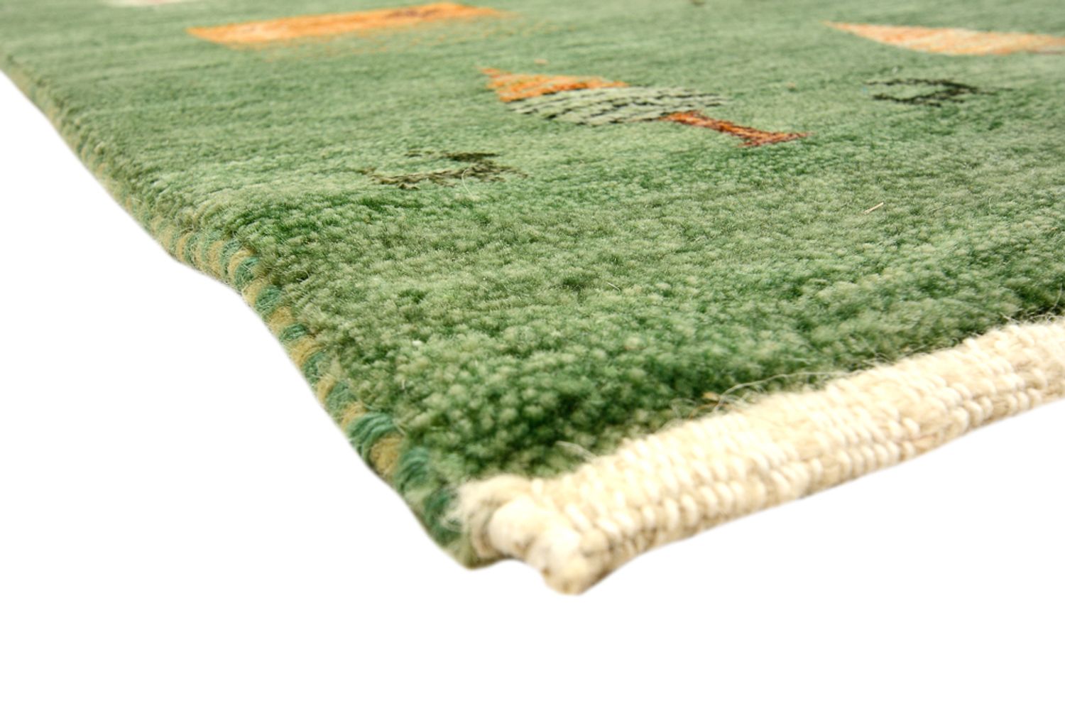 Tapis Gabbeh - Loribaft Indus - 246 x 206 cm - vert